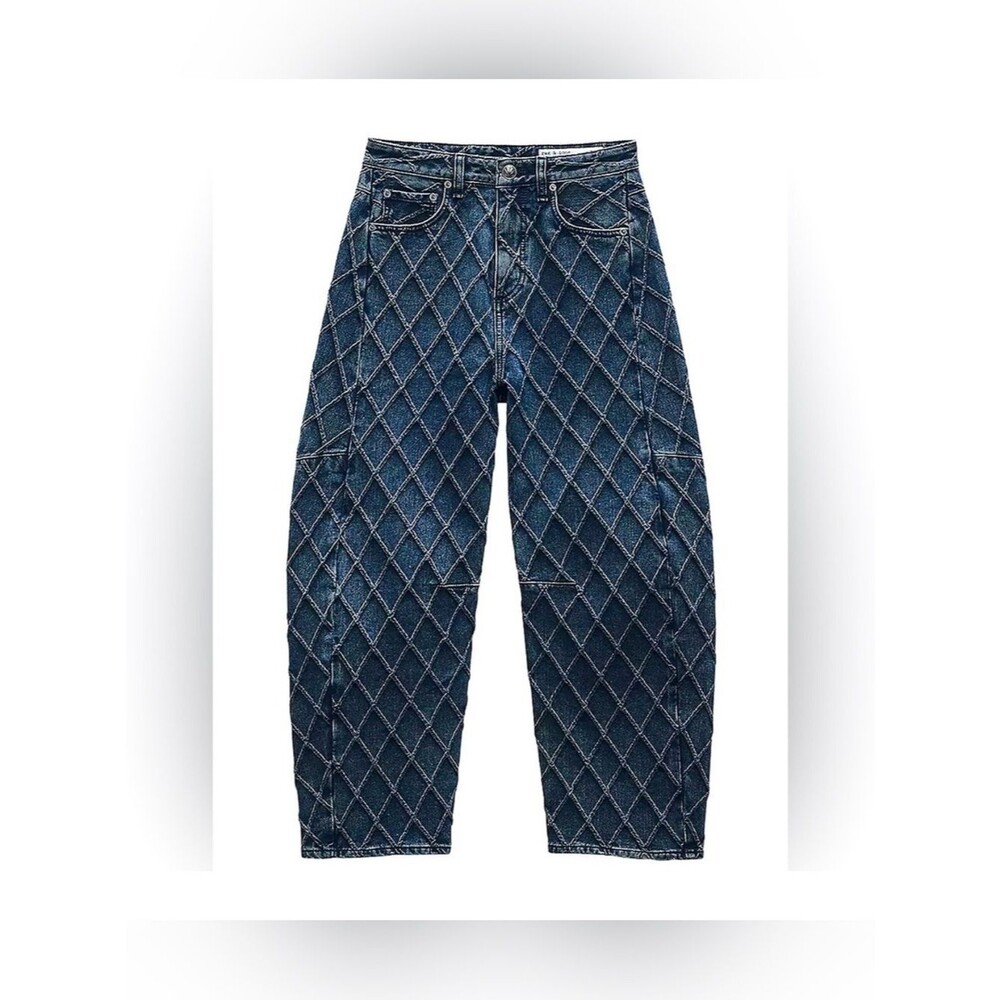 Rag & Bone Charlite Quilted Barrel Jeans
